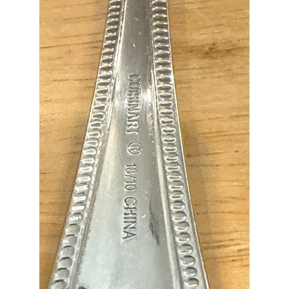 Cuisinart CU18 Beaded Pattern Stainless Steel Hostess Serving Set Spoon Set Of 4